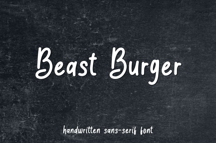 Beast Burger - Handwritten Sans Serif