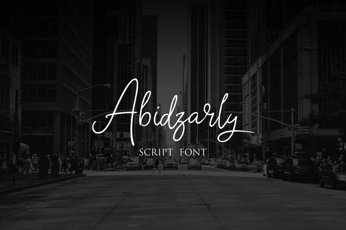 Abidzarly Script Font