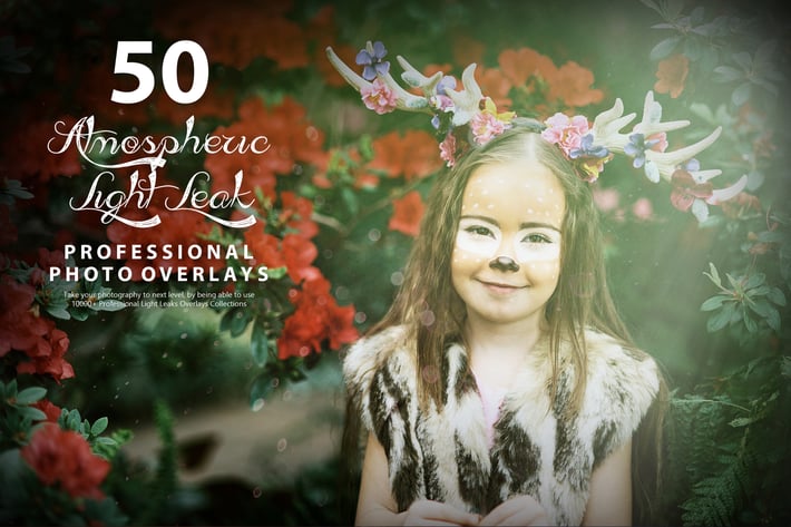 50 Atmospheric Light Leak Photo Overlays