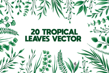 20 floral Leaves Bundle