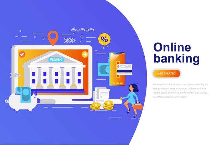 Online Banking Modern Flat Concept