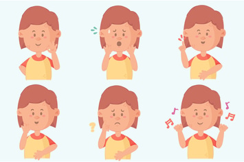 Various Poses of Girls Illustration Set