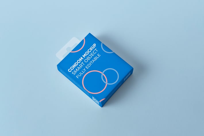 Condom Hanging Box Mockup