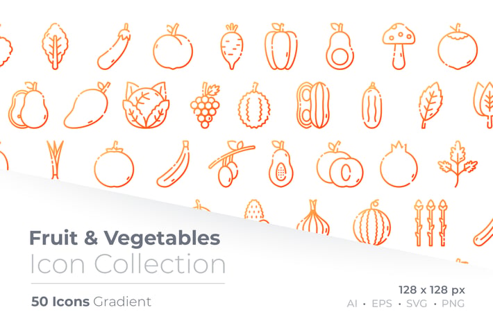Fruit & Vegetables Gradient Icon