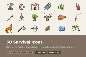 30 Survival Icons