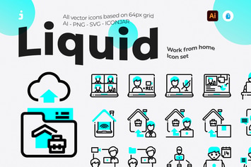 30 Work from home icons