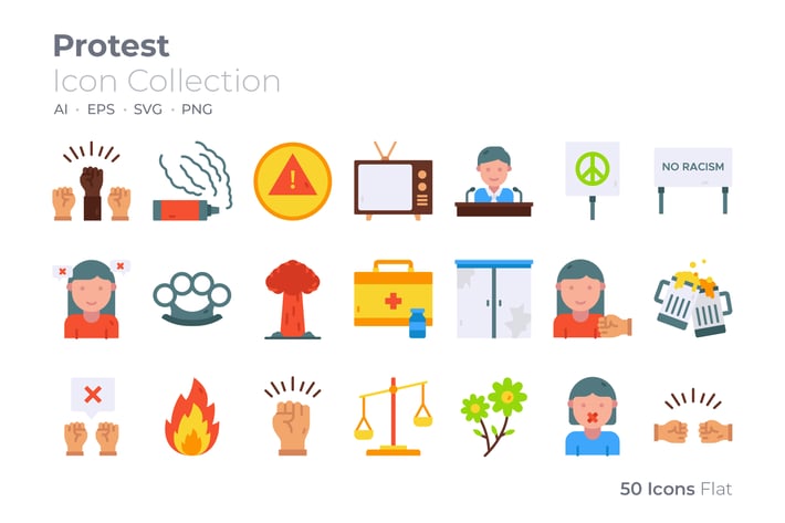 Protest Color Icon