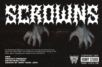 Scrowns - Metalhead Font
