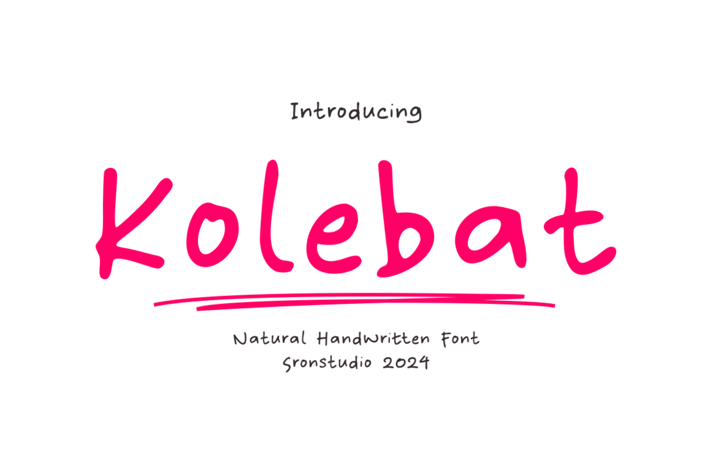 Kolebat - Natural Handwritten Font
