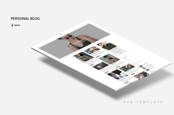 Personal Blog One Page PSD Template