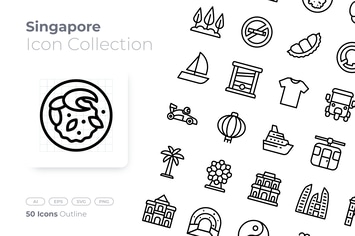 Singapore Outline Icon