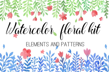 Watercolor Floral Kit