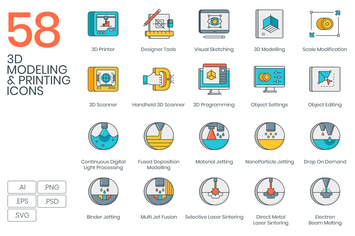 3D Printing Icons