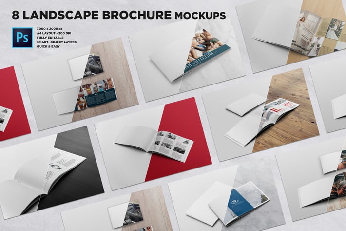 Landscape Brochure Mockups
