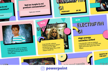 Vibrant 90s - Instagram Powerpoint Template