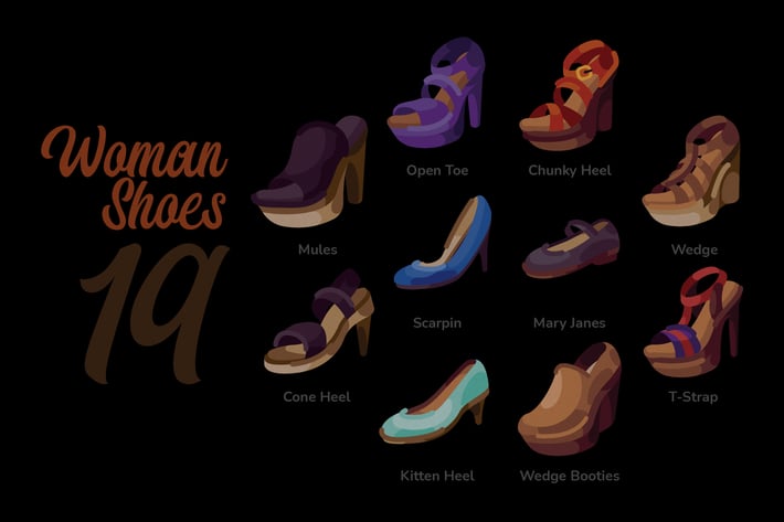 Woman Shoes - Illustration Sets