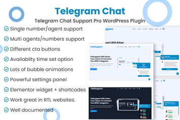 Telegram Chat Support Pro WordPress Plugin