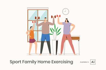 Sports Family Home Exercising