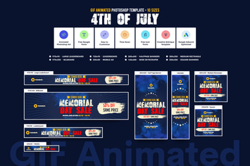 GIF Banners - 4th Of July Banners Ad