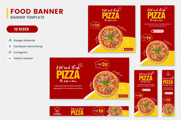 Food Pizza Banner Template