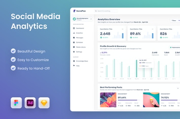 Social Media Analytics Dashboard UI Template