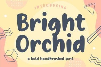 Bright Orchid - Bold Handbrushed Logo Font