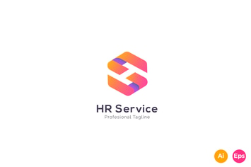 HR Service - Letter S Logo Template