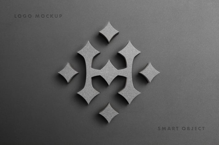 Concrete Sign Logo Mockup