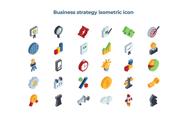 Business Strategy Isonometric icon