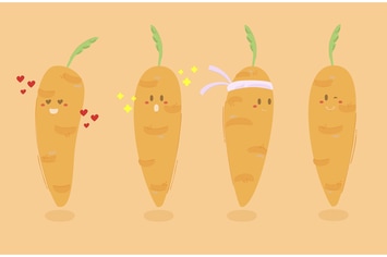 Cartoon Character Carrot Illustration