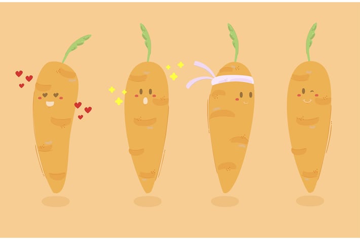 Cartoon Character Carrot Illustration