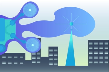 City Monitoring with Drone Safe Illustration