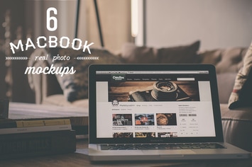 6 Macbook "In the house" mock-ups