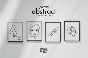 Lineart Abstract Vector Illustrations