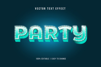Party Lamp - EPS Text Effect