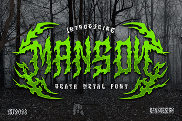Manson Modern Blackletter Metal Horror Font 