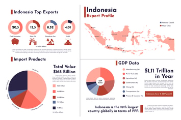Indonesia Map - Geographic infographic templates