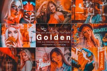 Golden Portrait (  Actions and Presets )