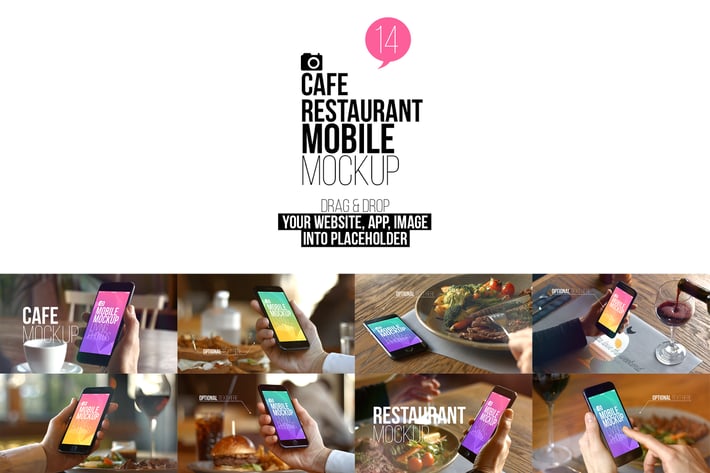 Cafe Restaurant Mobile Mockup
