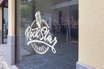 Furniture Store Glass Mockup