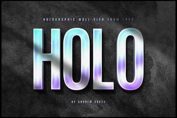 Holographic Logo Mockup