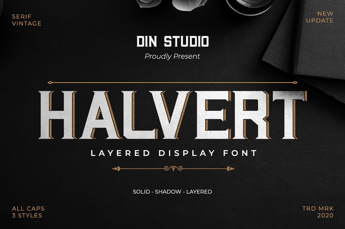 Halvert-Layered Display Font