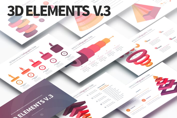 3D Elements V.3 - PowerPoint Infographics Slides