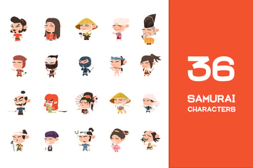 Samurai Vector Characters 