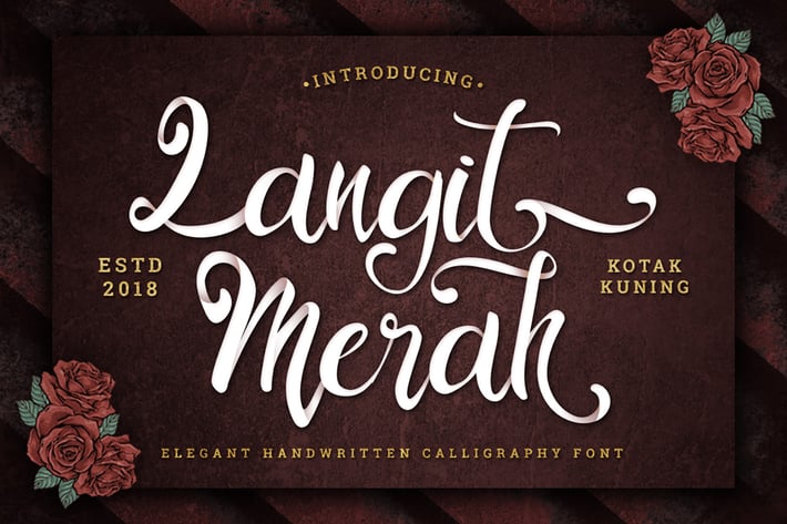 Langit Merah - Handwritten Calligraphy Font
