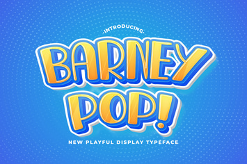 Barney Pop - Playful Display Font