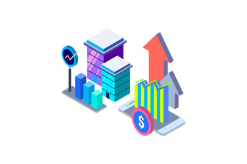 Growth Isometric Illustration