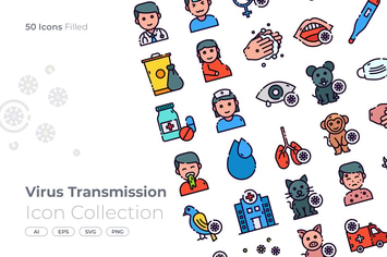 Virus Transmission Filled Icon