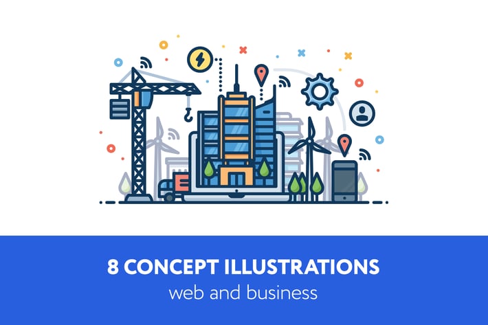 8 concept vector illustrations