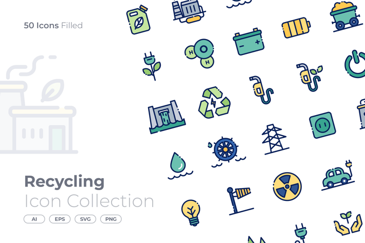 Recycling Filled Icon